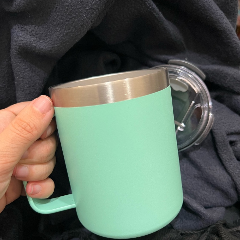Mint Green Stainless Steel Tumbler with Lid